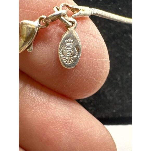 Premier Designs Duet Crystal Pendant Silver Tone Necklace 19” Snake Chain - Picture 7 of 11